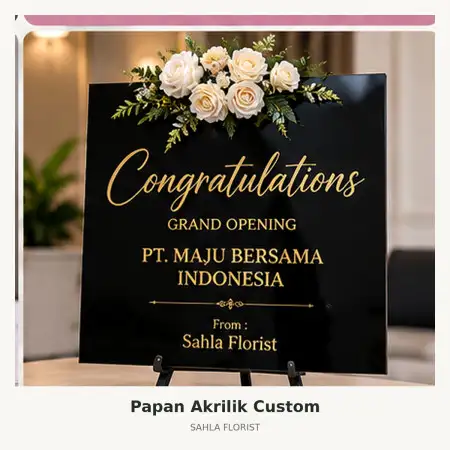 Papan Bunga Akrilik Temanggung